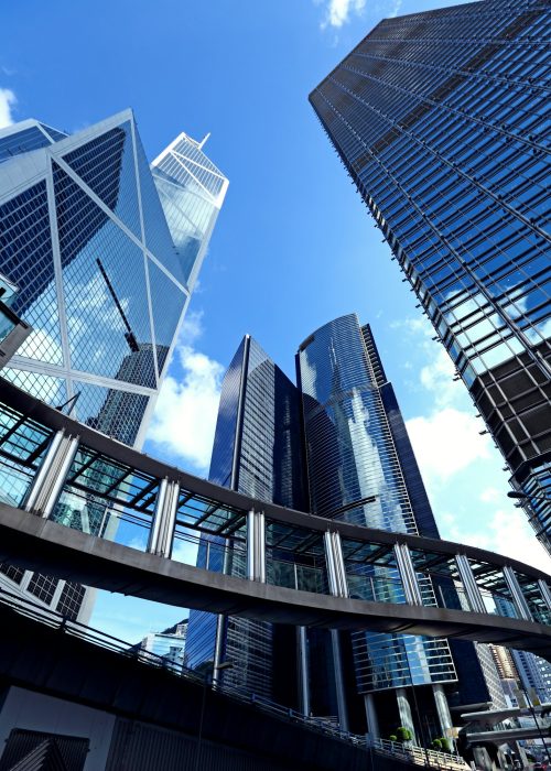 Modern office building in Hong Kong